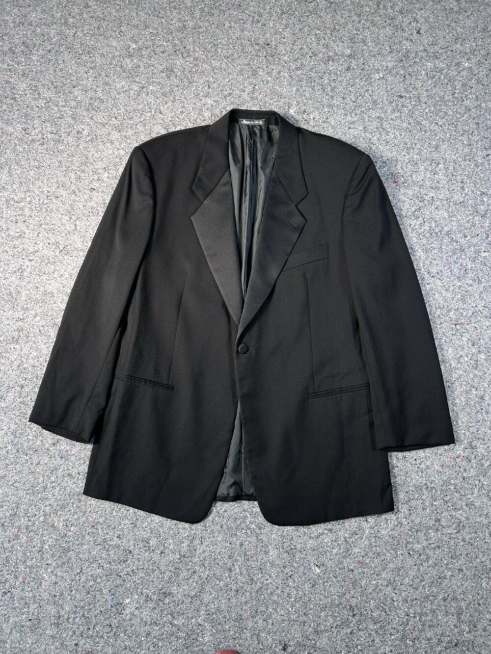 MANI By Giorgio Armani Black Virgin Wool Tuxedo Blazer Jacket Made In Italy M